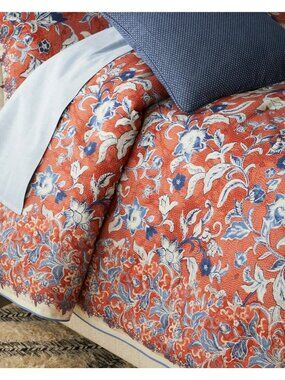 Ralph Lauren Mirabelle Duvet Cover Orange, Size KING 110x96, NWOT